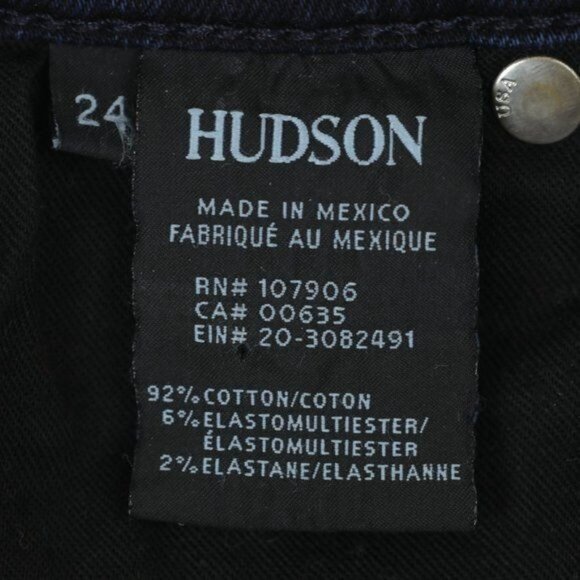 Hudson Barbara Women's Size 24 Blue Denim High Waist Super Skinny Jeans - Picture 10 of 11